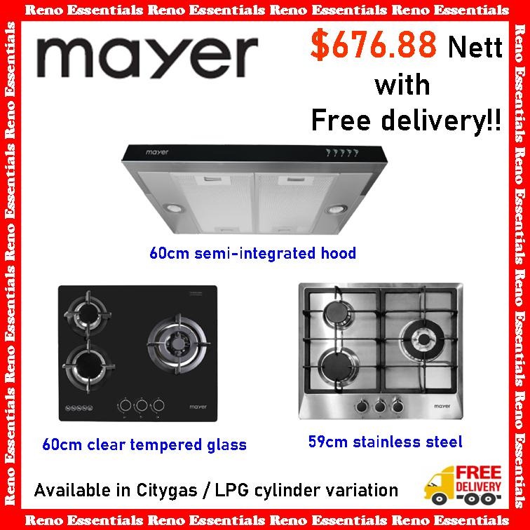 Mayer Hood and Hob Package 60cm, TV & Home Appliances, Kitchen
