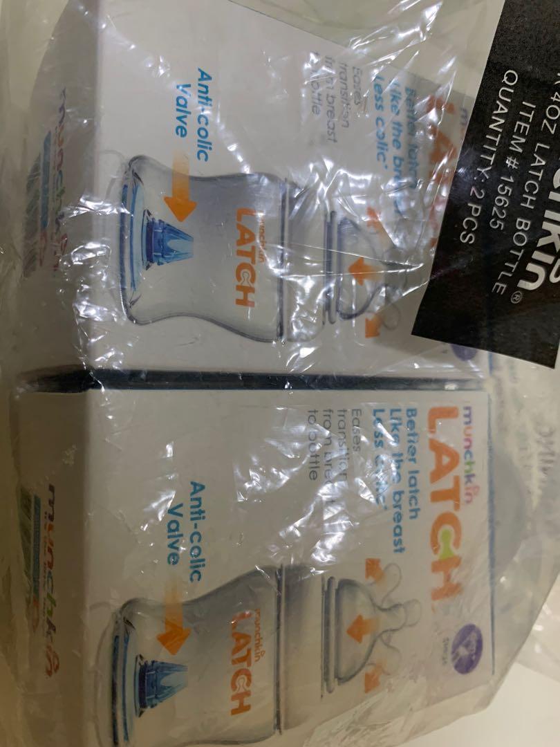 Munchkin Latch Milk Bottles (0m+ Stage 1) AntiColic Valve, Babies