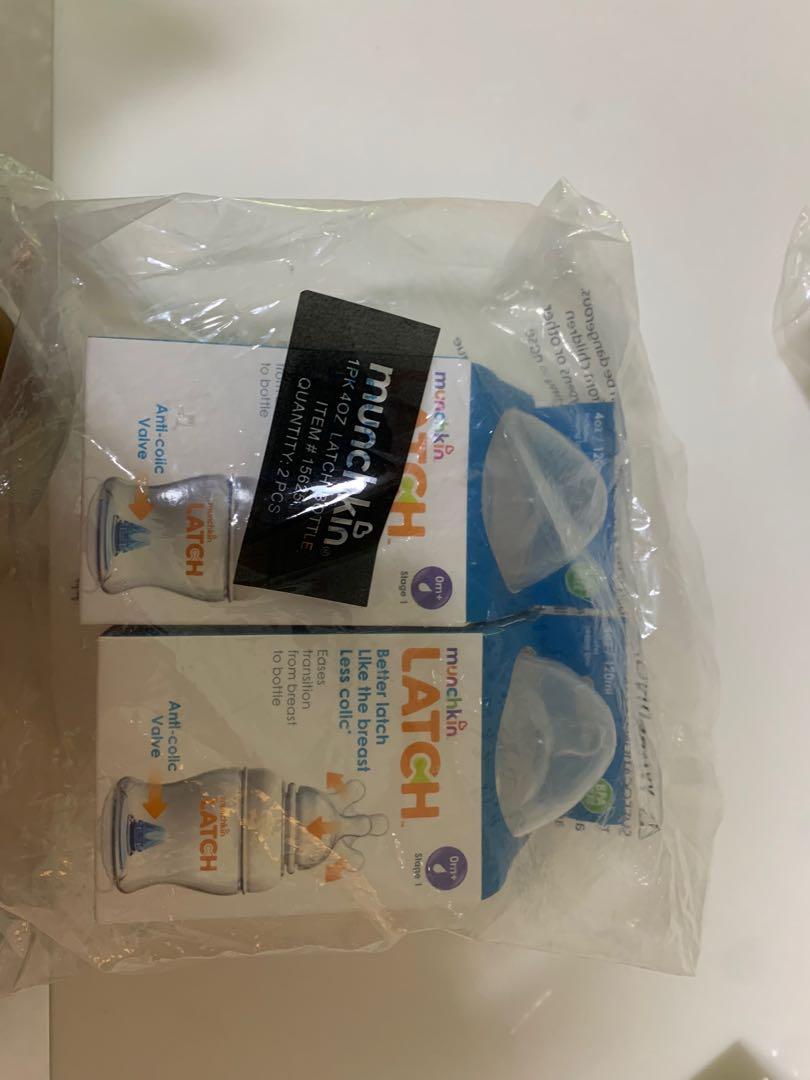 Munchkin Latch Milk Bottles (0m+ Stage 1) AntiColic Valve, Babies