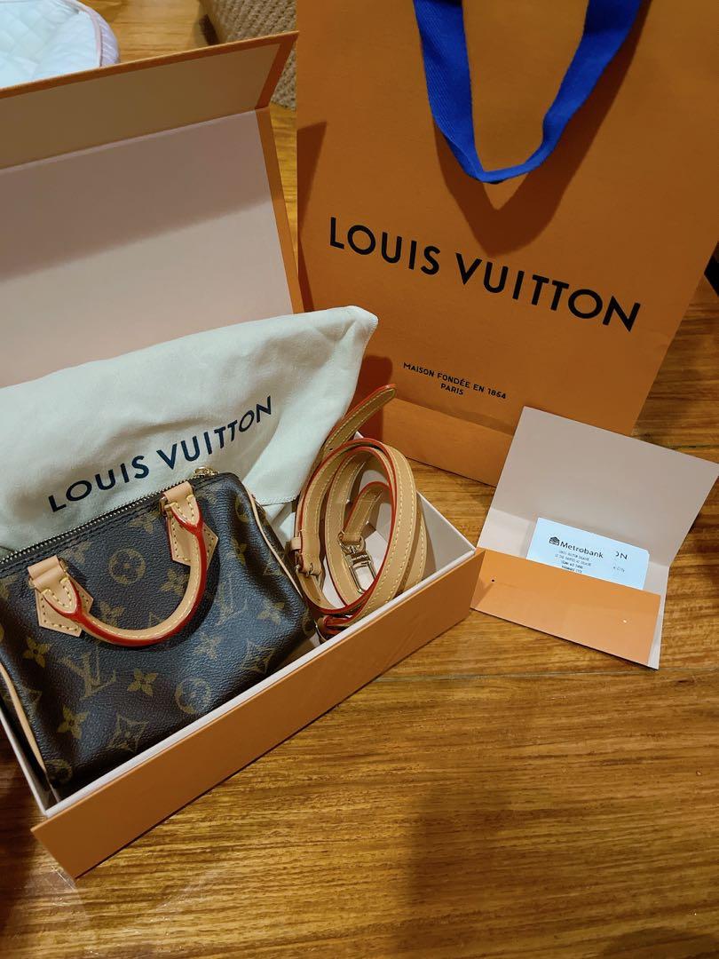 Louis Vuitton Nano Speedy 2022 detachable strap brand new, Luxury