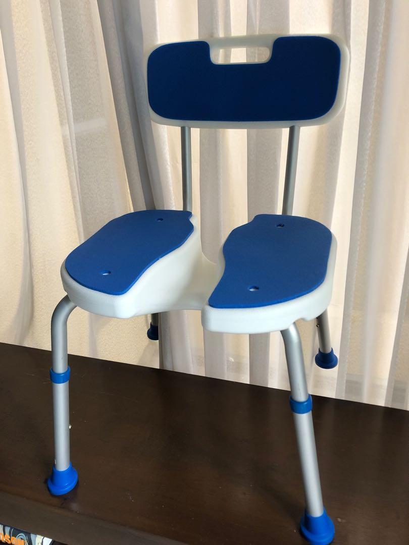 New Imported PCP Shower Safety Seat, Cutout for Easy Cleaning, NonSlip