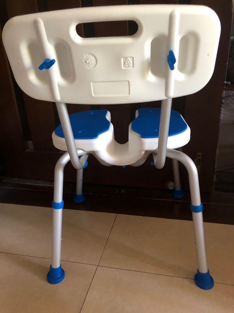 New Imported PCP Shower Safety Seat, Cutout for Easy Cleaning, NonSlip