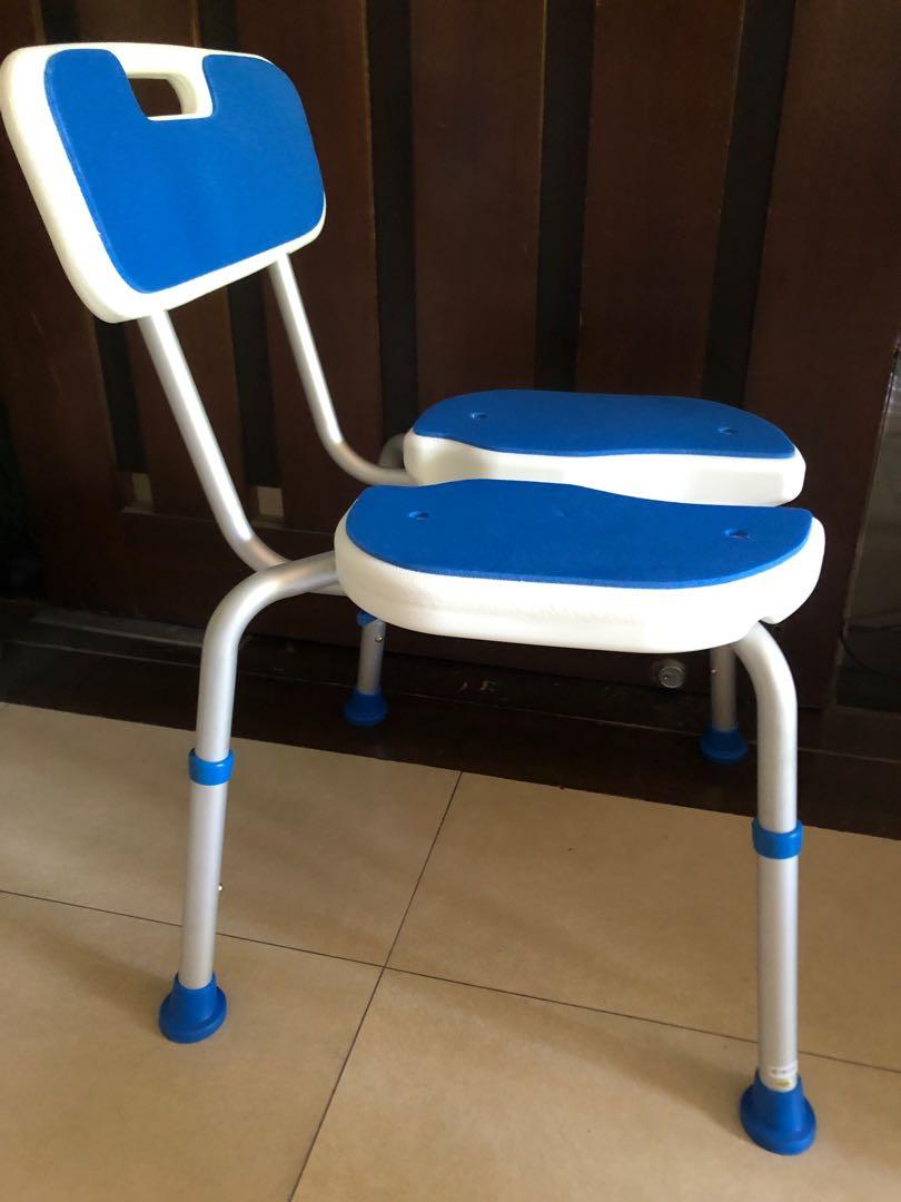 New Imported PCP Shower Safety Seat, Cutout for Easy Cleaning, NonSlip