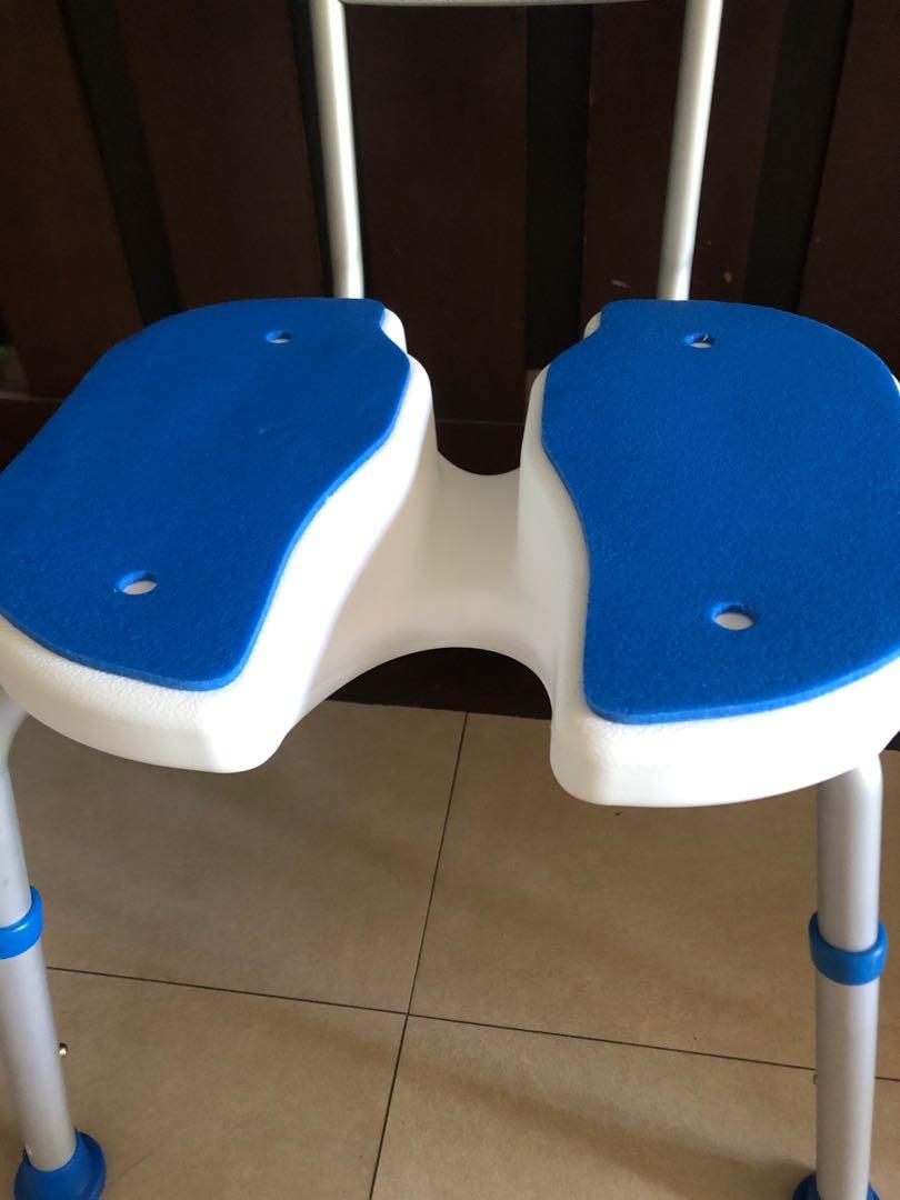 New Imported PCP Shower Safety Seat, Cutout for Easy Cleaning, NonSlip