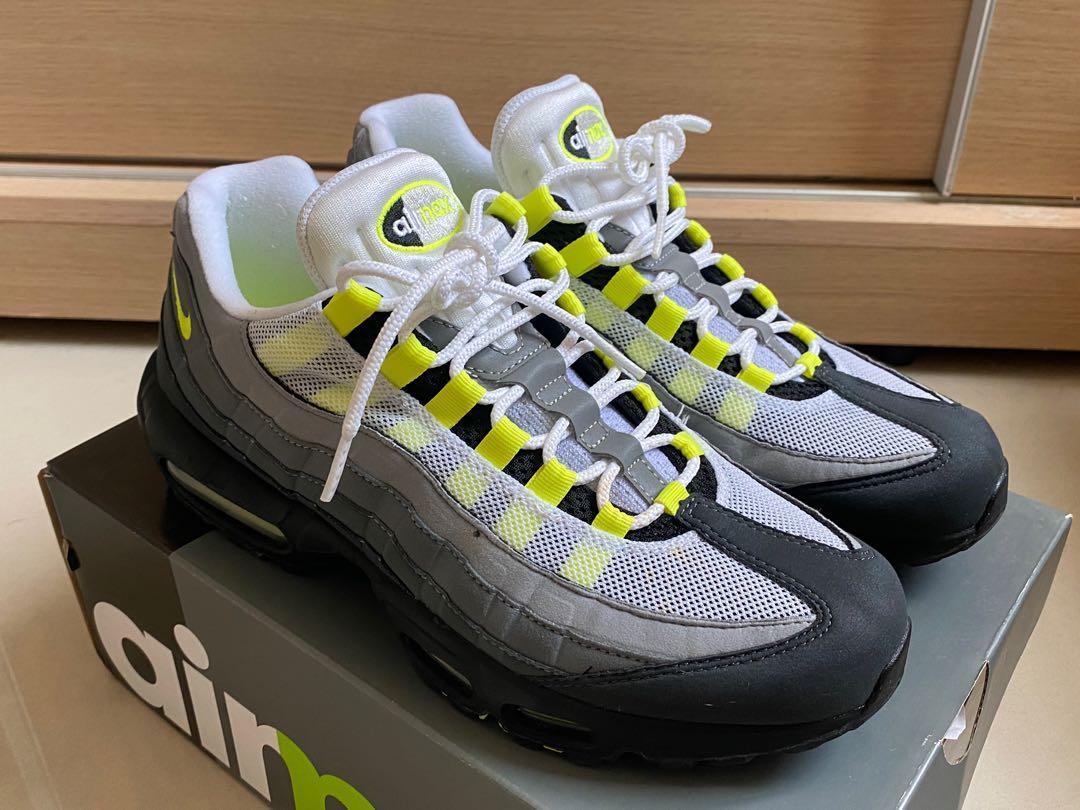 Nike Air Max 95 OG Neon Yellow, 他的時尚, 鞋, 運動鞋在旋轉拍賣