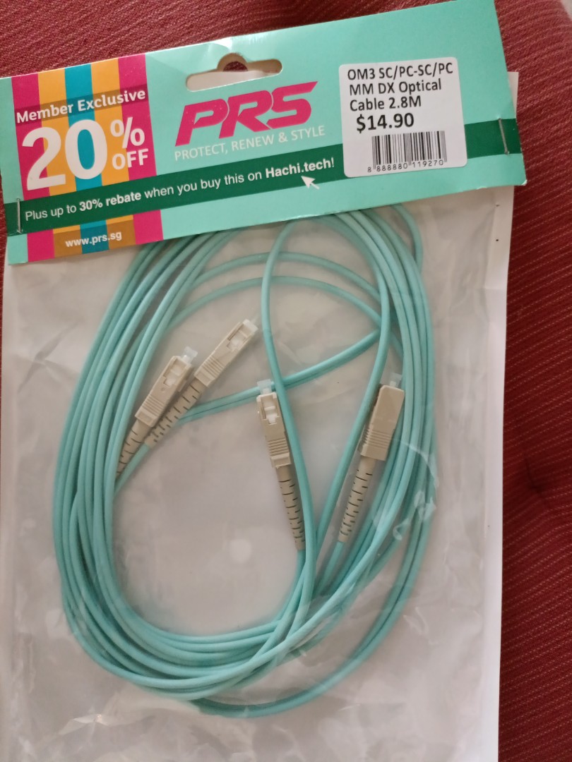 OM3 SC/PC-SC/PC MM DX OPTICAL CABLE 2.8M, Audio, Other Audio Equipment ...