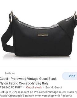 Original Gucci Monogram Black  Canvas Sling Bag