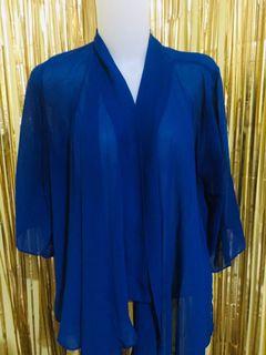 Outer blue electric chiffon