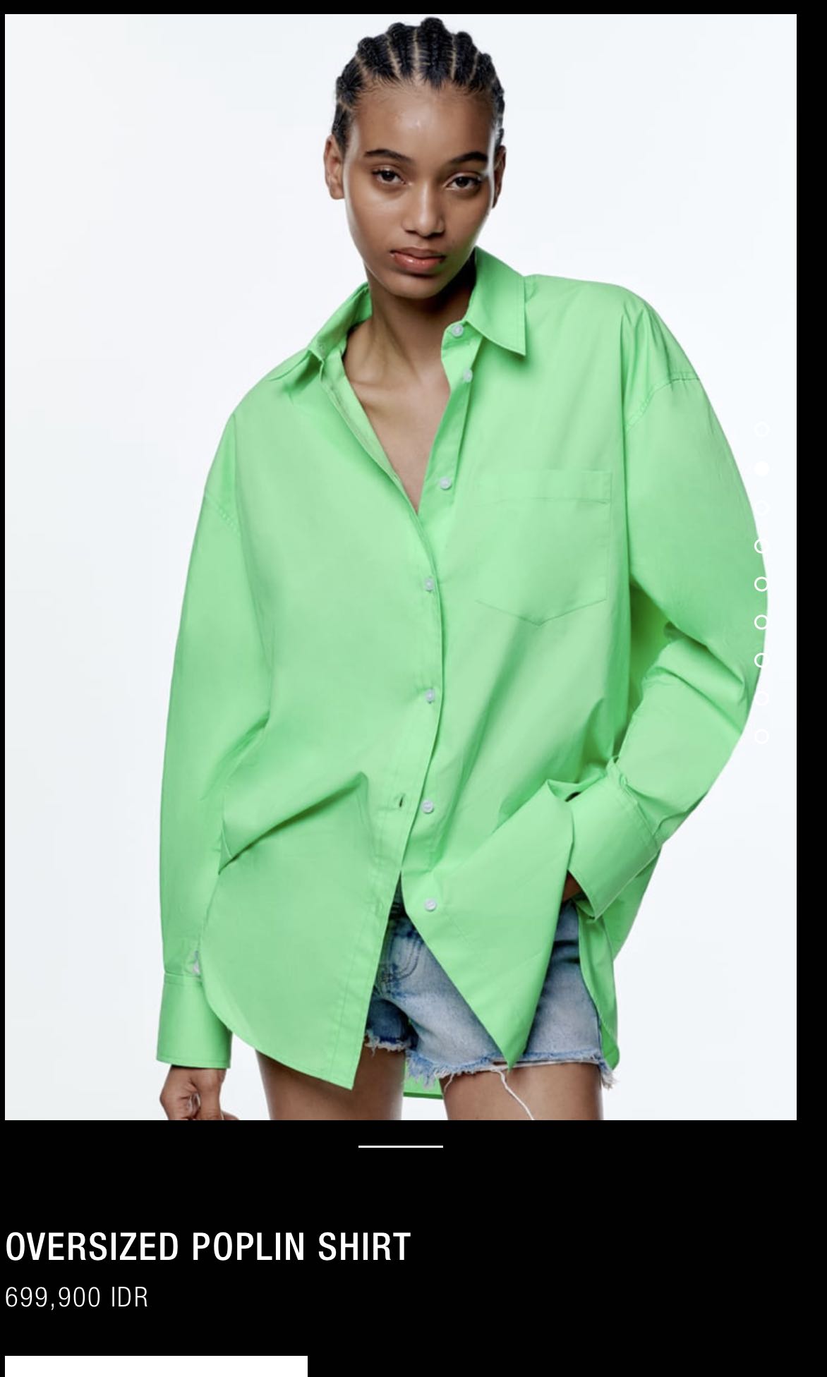 Oversized poplin shirt zara women 
