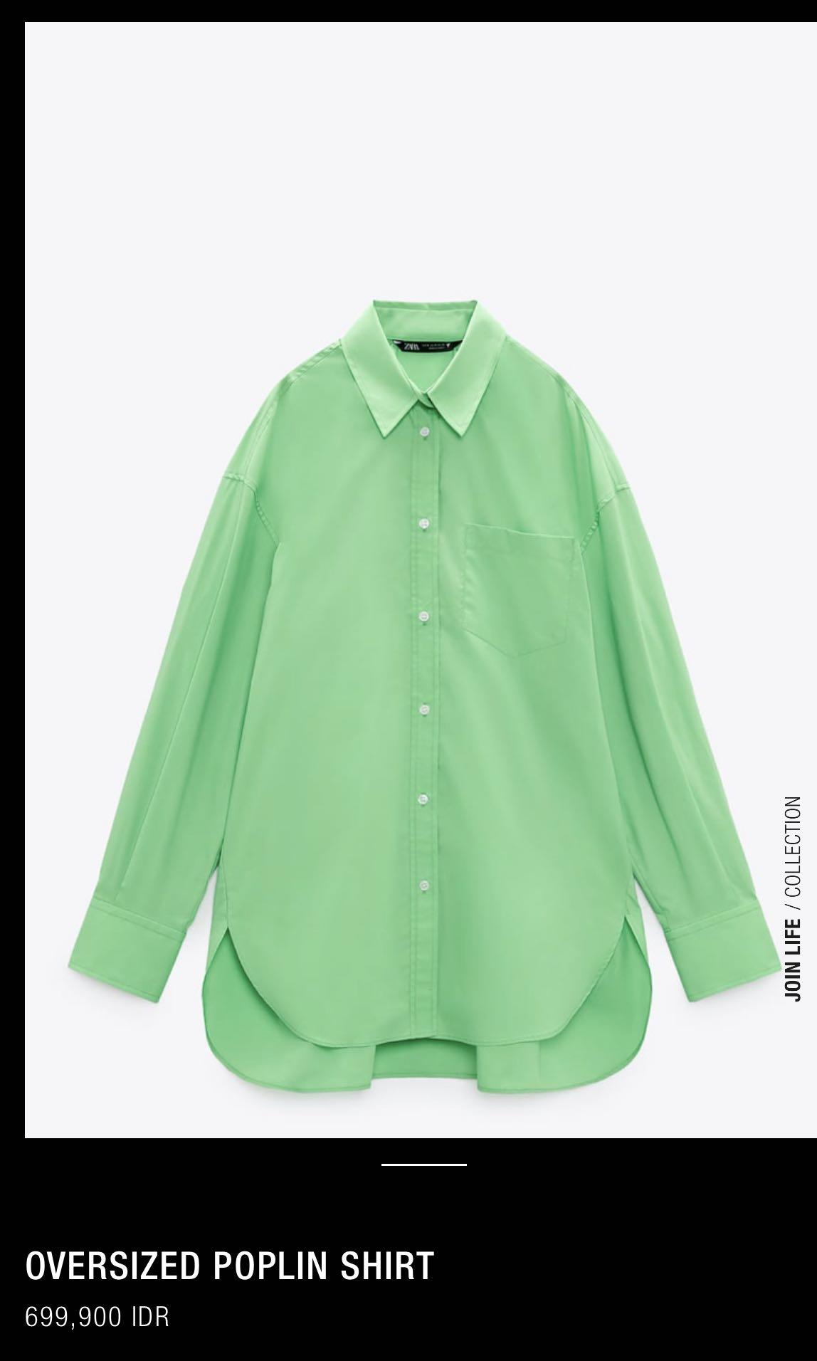 Oversized poplin shirt zara women 