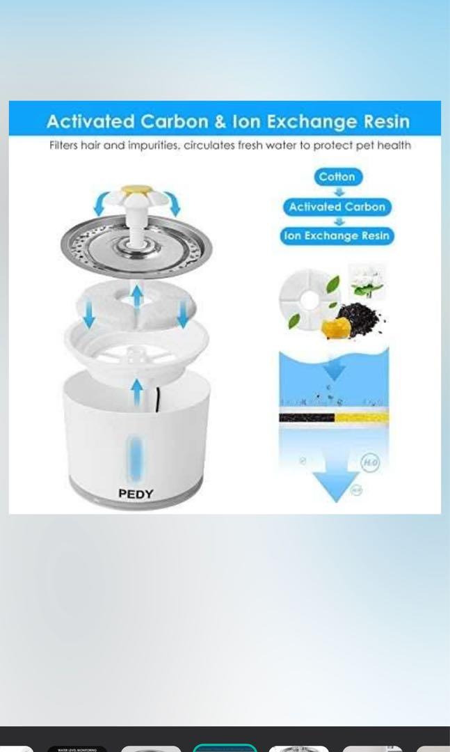 Pedy 2.4l Pet Drinking Fountain, Pet Fountain, Pet Water Fountain