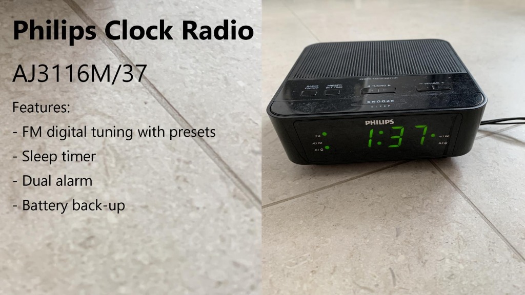 Philips Clock Radio (AJ3116M/37), Audio, Other Audio Equipment on Carousell