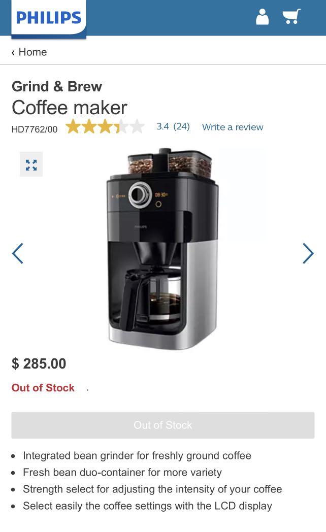 Phillips Grind \u0026 Brew Coffee Maker 