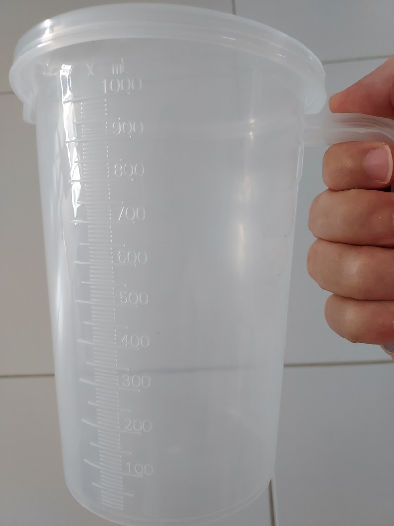 Plastic measuring flask with cover 1l, Furniture & Home Living