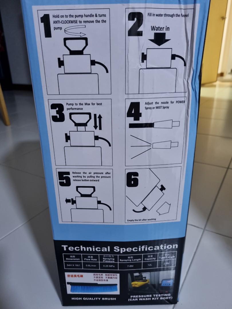 Portable Car Wash Kit (12 Litres), Car Accessories, Accessories on