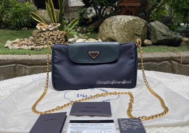 Prada Nylon Tessuto Chain Crossbody bag