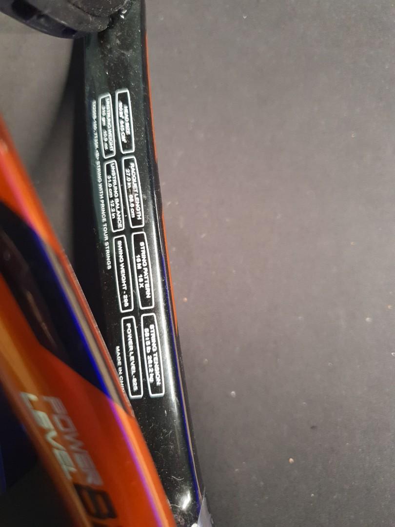 Prince Original Racket Prince Original Tennis Racket Tour 100, Sports Equipment, Sports ...