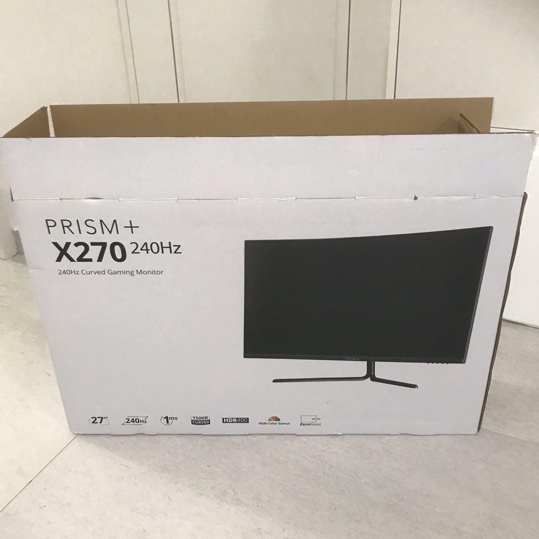 Prism+ X270 240hz curved gaming monitor 