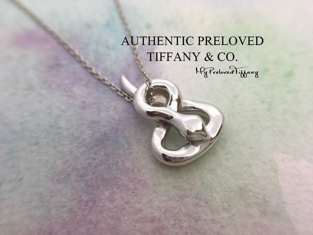 Tiffany & Co Silver Peretti Snake Necklace Pendant 16