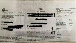 Resi Pengiriman 2018