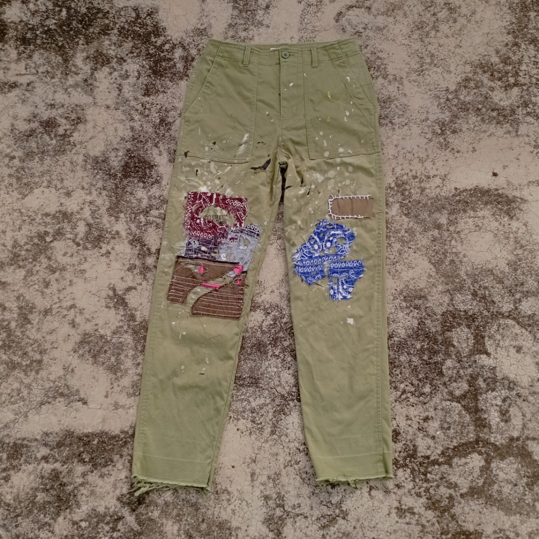 Reworked Military Fatigue, Men's Fashion, Bottoms, Trousers on Carousell
