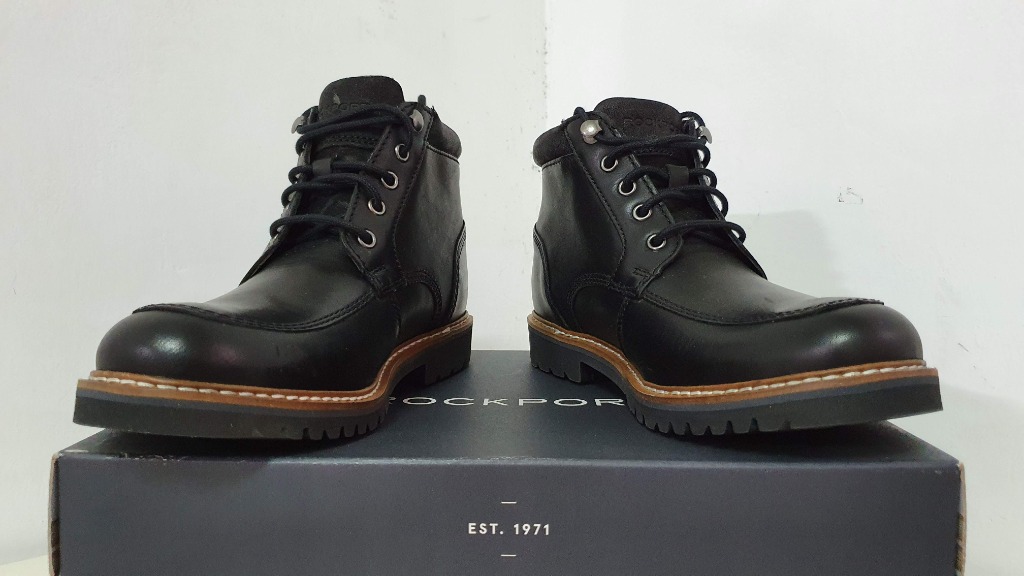 Rockport men's marshall rugged moc toe ankle boot hot sale