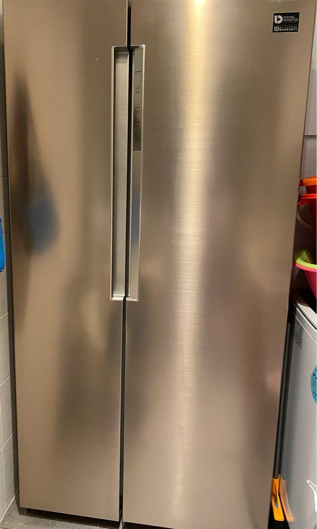 Samsung Side by Side Fridge 656L RS62K61A77P/SS, TV & Home Appliances