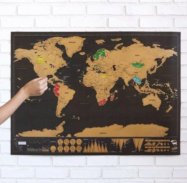 Scratchable Map (Category: Travel Essentials & Accessories) located in Petaling Jaya. Submitted by biliibalaa (Listing ID 1167327822, Image 3). Description: .