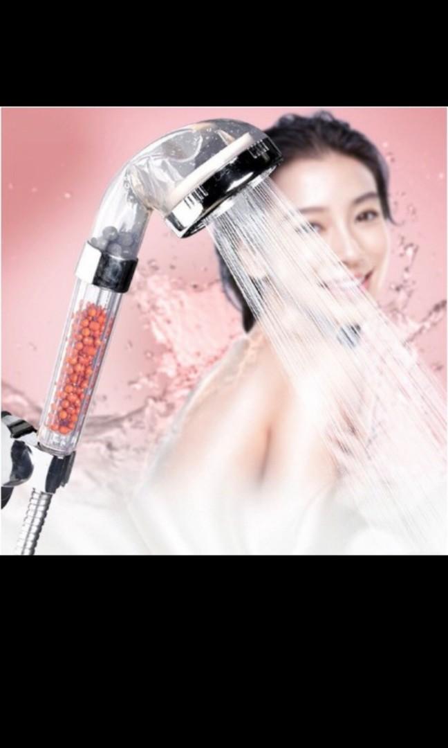 Shower head with filter beads (Category: Water Heater & Instant Showers) located in Manila. Submitted by foxydivas (Listing ID 1167411389, Image 3). Description: ★ detachable cleaning to prevent blockage. Negative ions activate ceramic spheres, far infrared mineralized spheres and antibacterial. Remove 97% of residual chlorine and heavy metals in water. Can be used as a garden sprinkler..