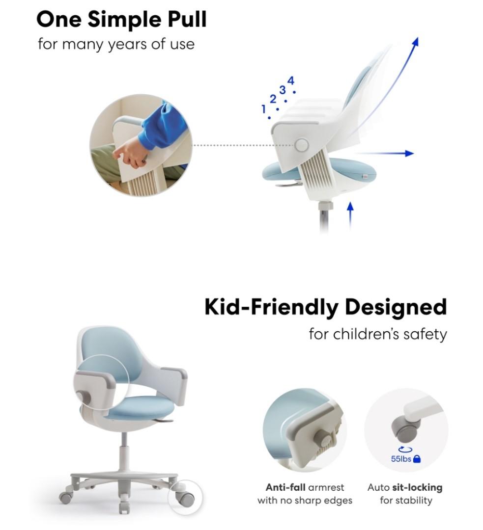 SIDIZ Ringo Kids' Desk Chair, Furniture & Home Living, Furniture