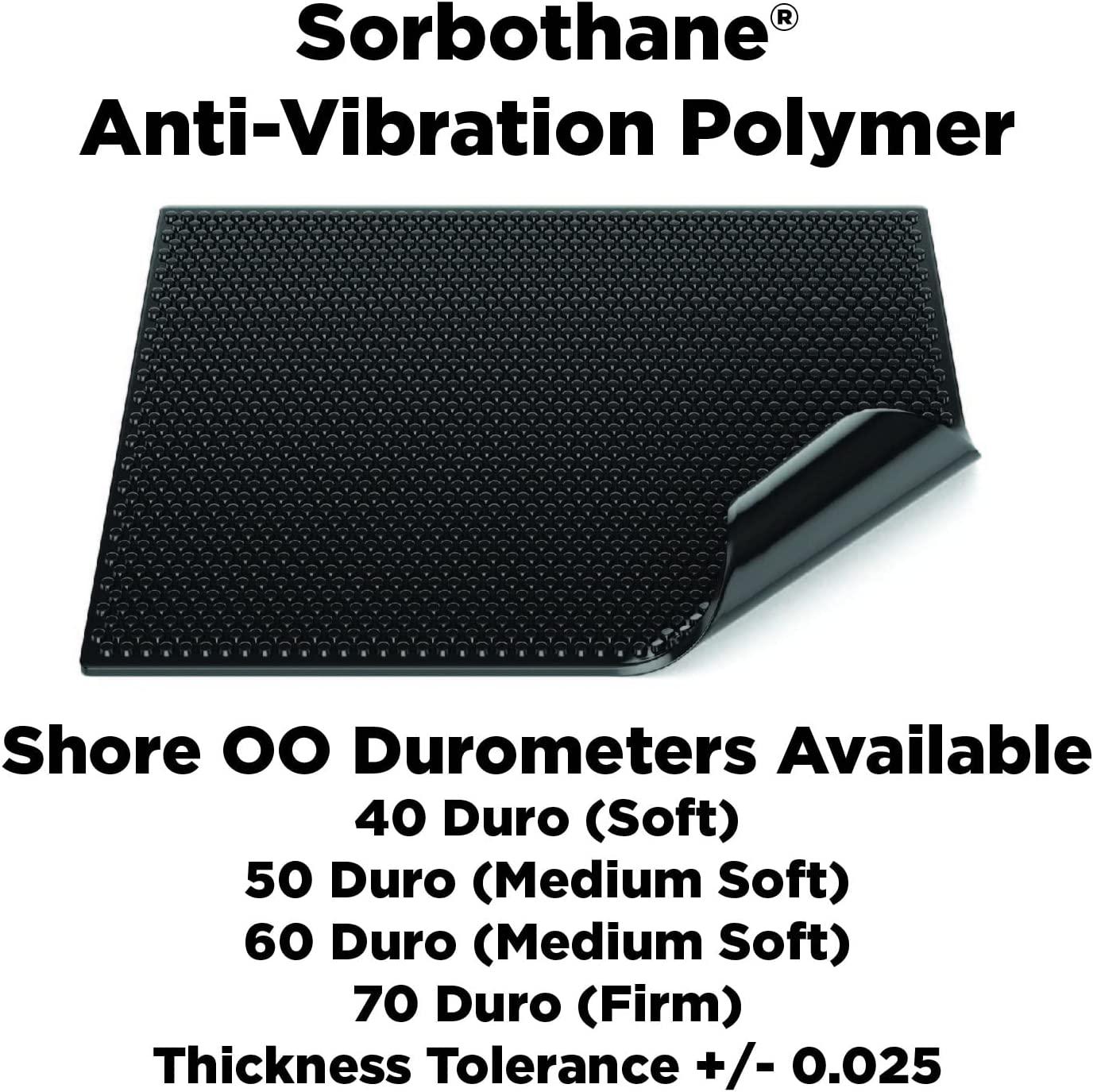 Sorbothane XTra Flex Acoustic Vibration Damping Sheet Stock (70 Duro
