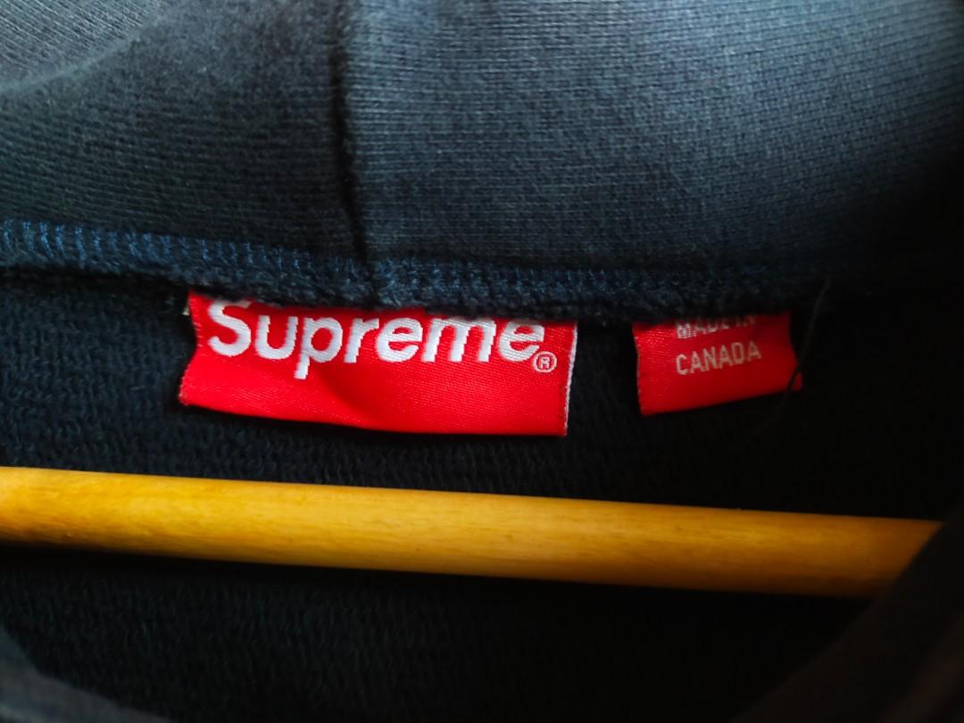 Supreme Box Logo Washed Navy Hoodie