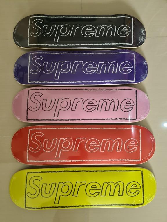 SUPREME X KAWS Chalk Logo Skateboard Deck Full Set, Luxury