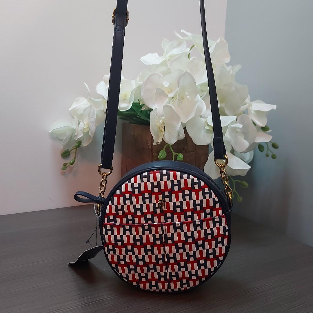 Tommy Hilfiger Round Sling Bag Women s Fashion Bags Wallets Cross body Bags on Carousell