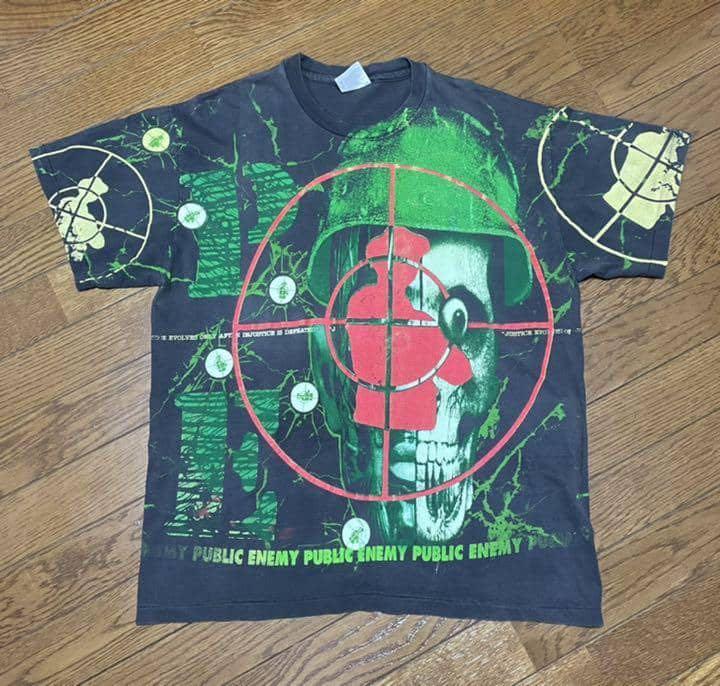 TRUE VINTAGE FULLPRINT OVERPRINT PUBLIC ENEMY