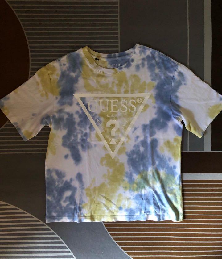 Tshirt Guess Tie dye, Fesyen Pria 