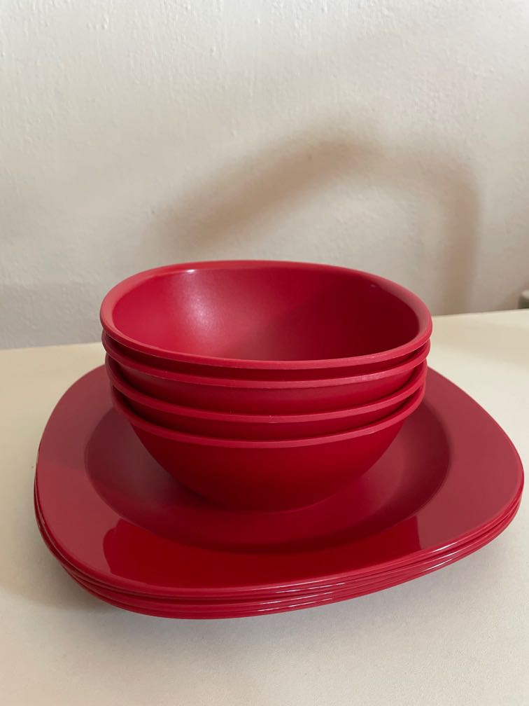 Tupperware dining set plate bowl, Furniture & Home Living, Kitchenware ...