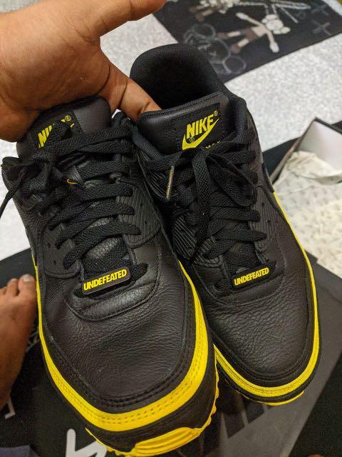 Undefeated x 'air max 90 black optic yellow cheap
