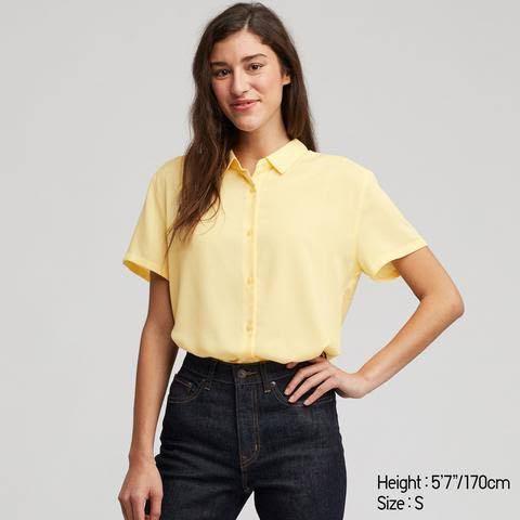 Uniqlo Rayon Short Sleeve Yellow 