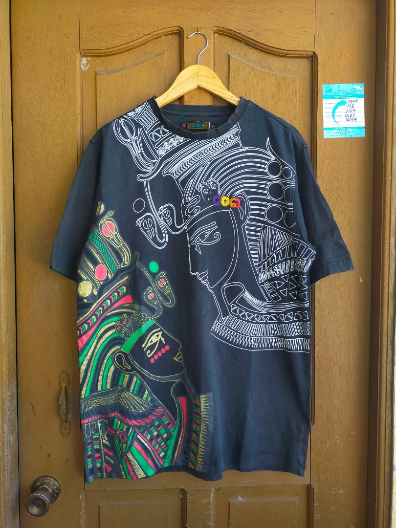 Vintage coogi mega print Egyptian shirt 