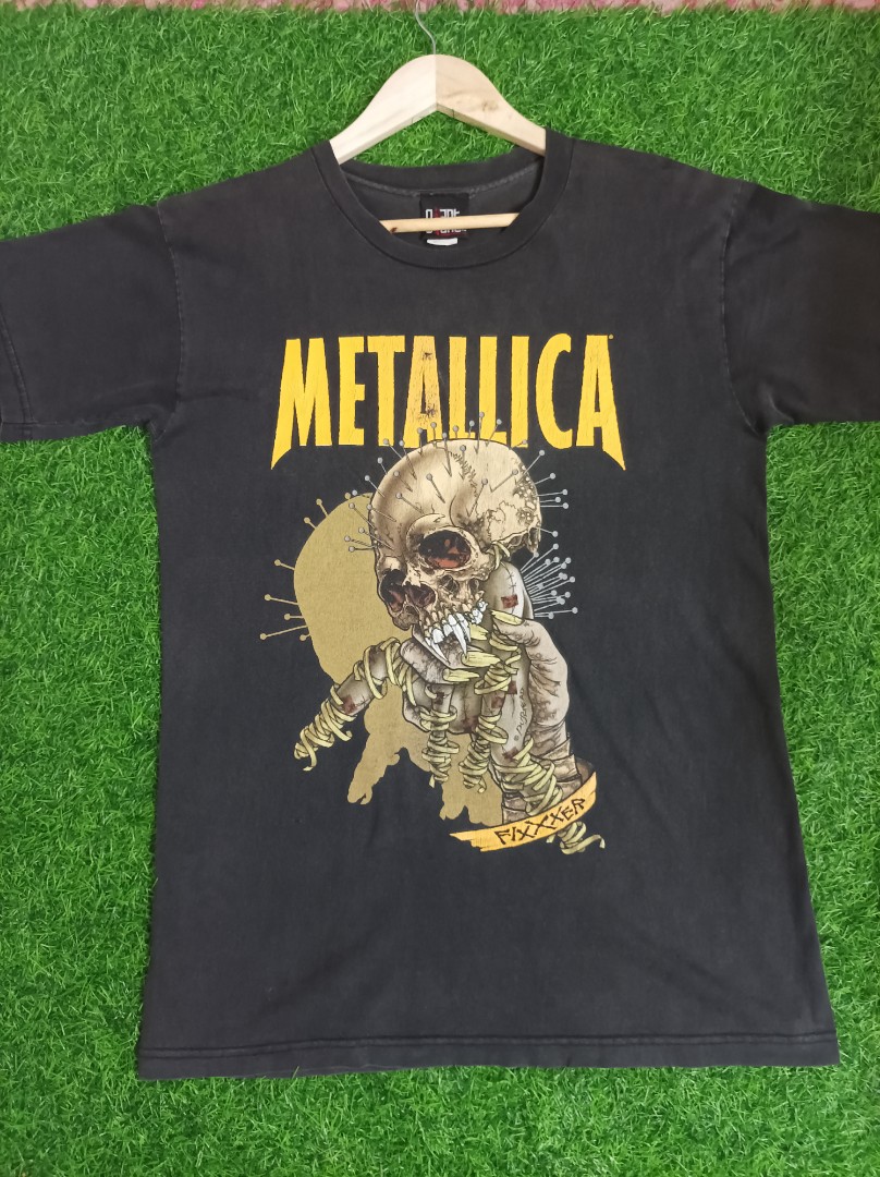 Metallica Fixxxer Pushead Skull Jumbo Image Black T Shirt New Official