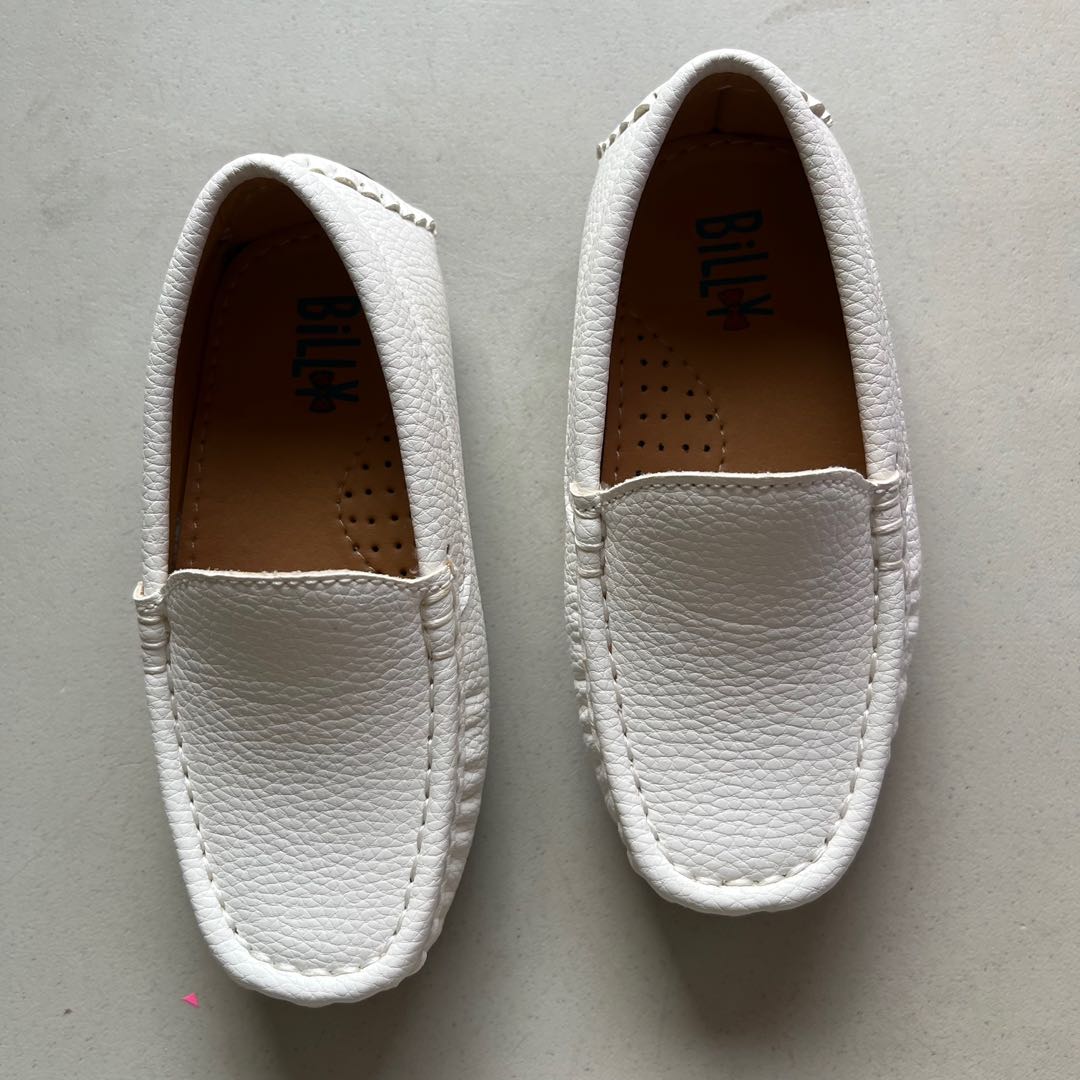 White loafers for kids best sale
