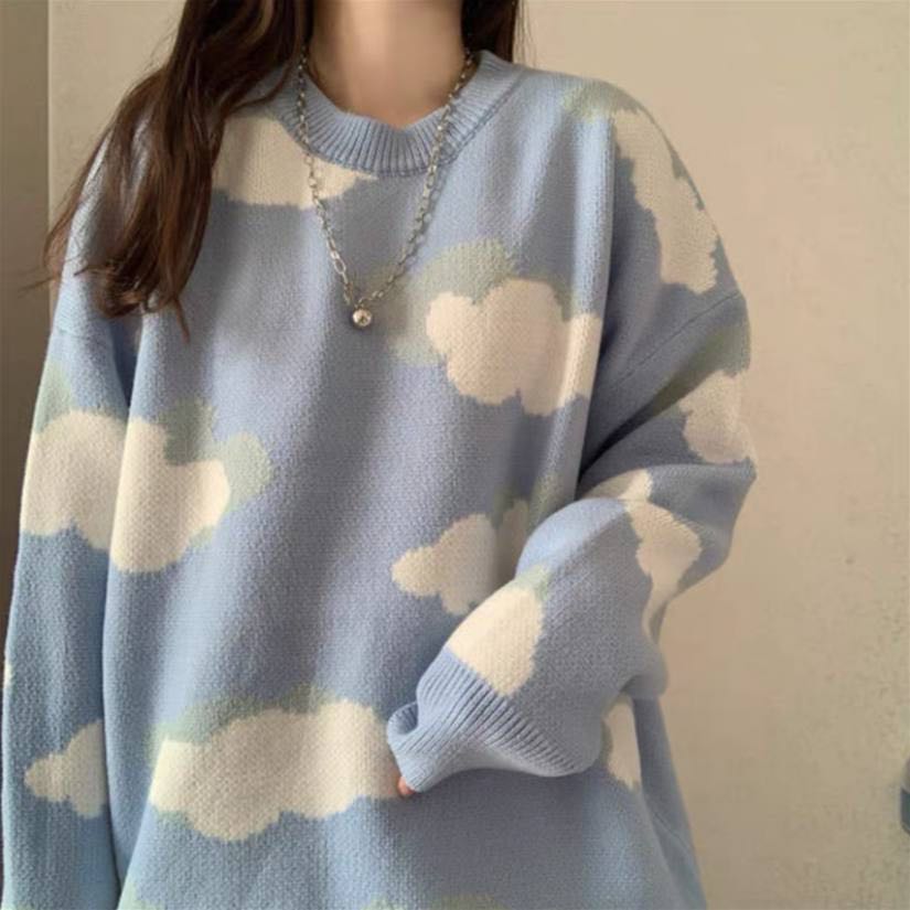 Fuzzy cloud sweater online