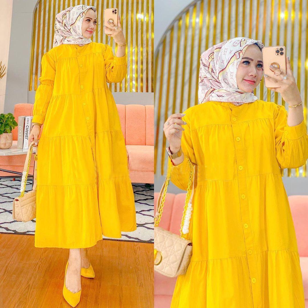 Yellow hotsell dress hijab
