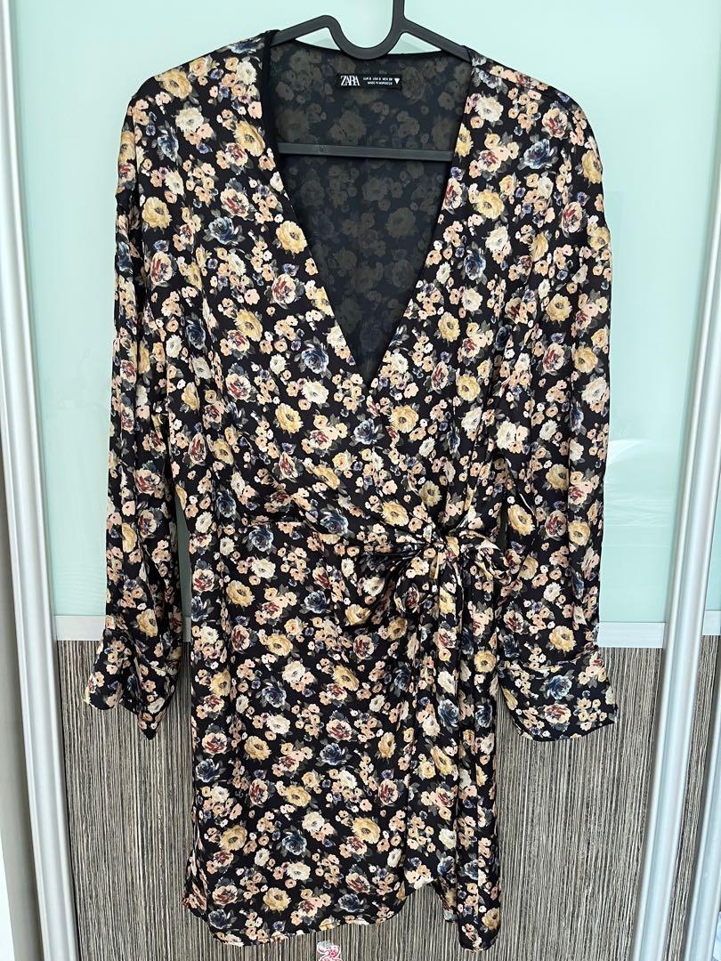 Zara Floral Yellow Sunflower black 