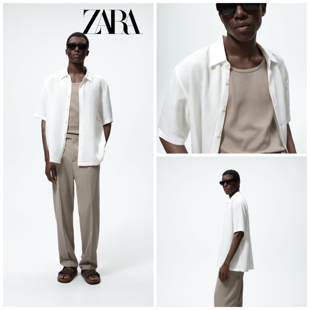 Zara shirt, Fesyen Pria, Pakaian 
