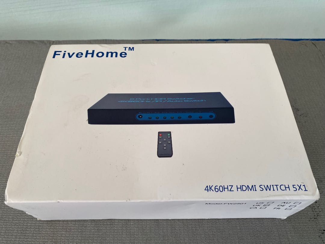 5 Ports HDMI Switch (5 Input to 1 Output), Computers & Tech, Parts ...