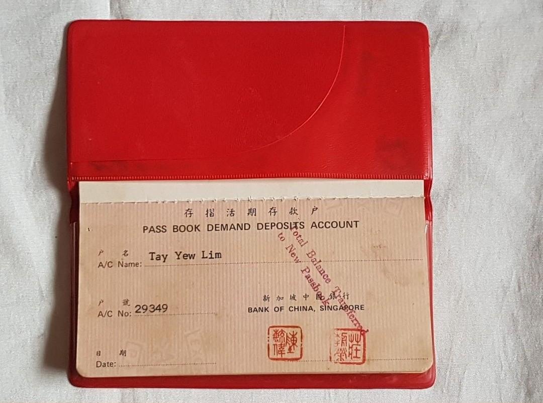 中國银行新加坡分行存款手摺 Bank Of China Singapore Passbook 1973, Hobbies & Toys,  Memorabilia & Collectibles, Vintage Collectibles on Carousell