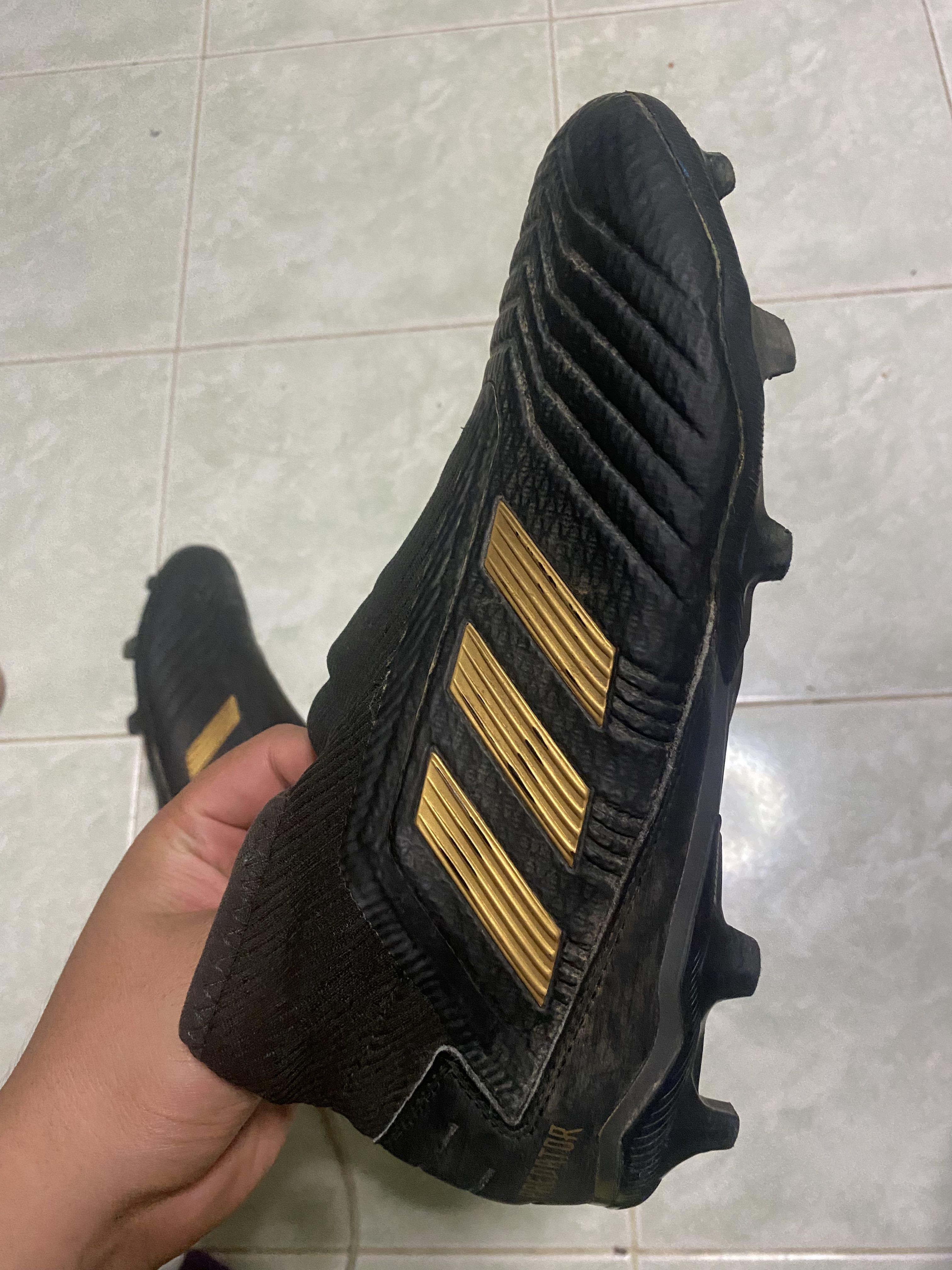 Adidas predator 19.3 clearance laceless black gold