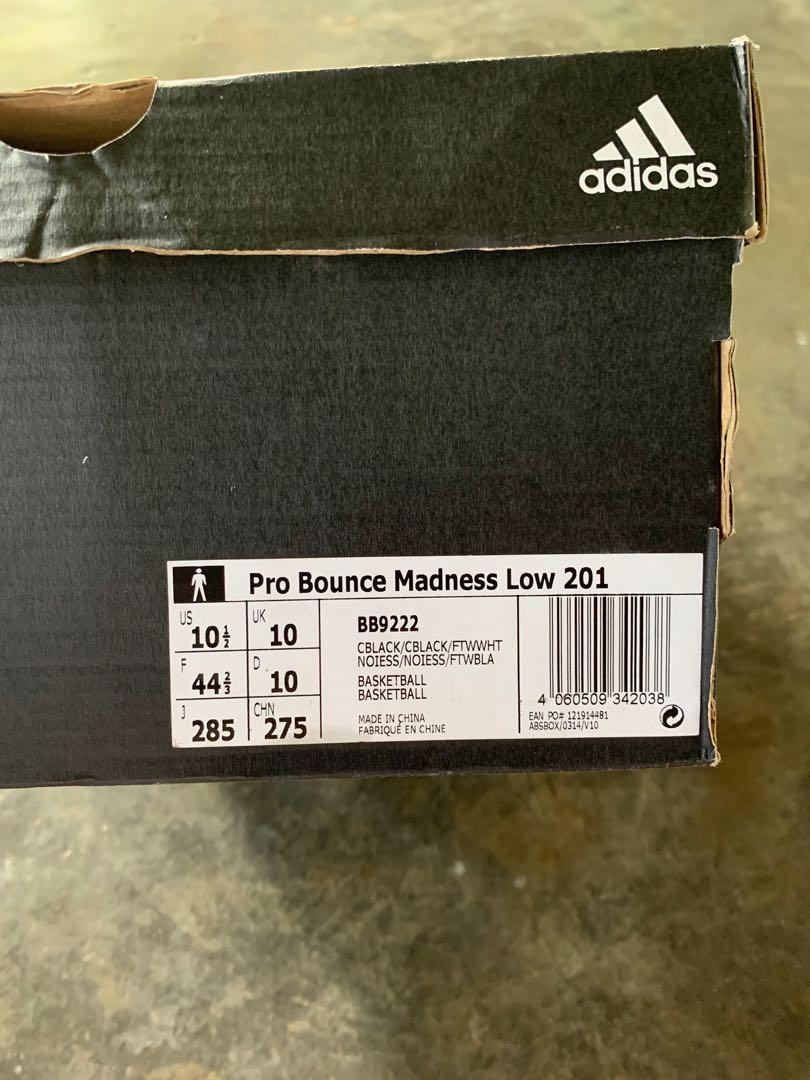 ADIDAS PRO BOUNCE MADNESS LOW 201, Fesyen Pria, Sepatu , Sneakers di  Carousell